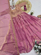 Teeya Creation Pink Color Fendy Satin Heavy Embroidery Work Wedding Wear Stitched Lehenga Choli - Distacart