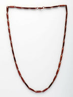 NVR Men's Handcrafted Maroon Rhodium Plated Chain - Distacart