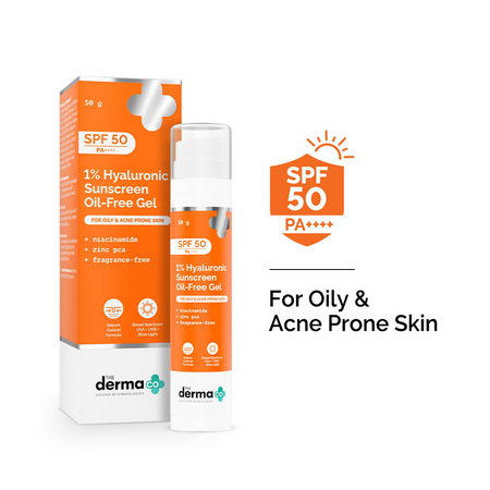 The derma co 1% Hyaluronic sunscreen Aqua Gel with SPF 50 & PA++++