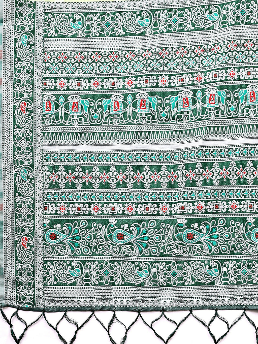 Shree Shyam Fashion Anaya Light Green Linen Cotton Saree