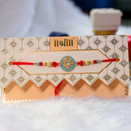 Indianvibez Kundan Work With Stone Fancy Desginer Rakhi