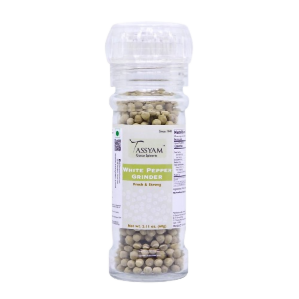 Tassyam Organics White Pepper Grinder Bottle