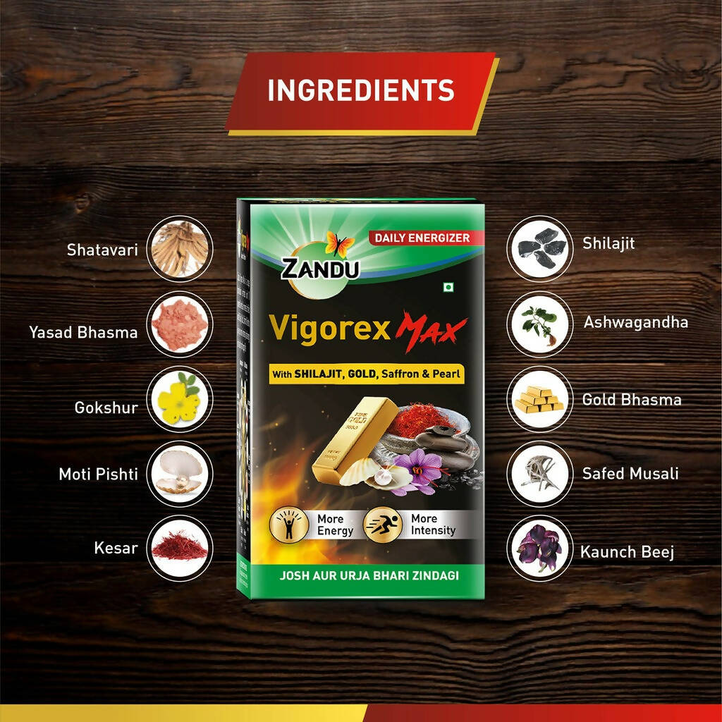 Zandu Vigorex Max Capsules - Distacart