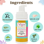Vigini Natural Actives Foaming Face Toning Cleanser Face Wash for Men & Women