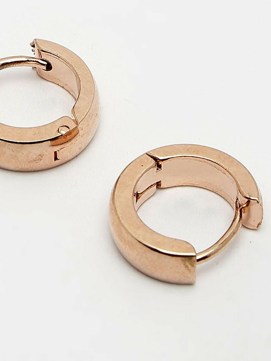 NVR Men's Rose Gold Plated Hoop Earrings - Distacart