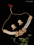 Mominos Fashion Johar Kamal Women's Golden Beads Pearls Gold-Plated Jewellery Set