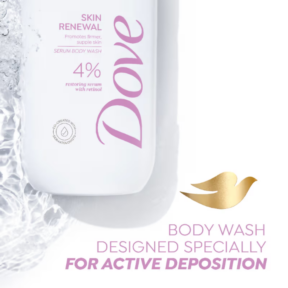 Dove 4% Restoring Serum With Retinol Skin Renewal Bodywash