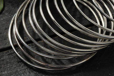 Mominos Fashion Kamal Johar Oxidised Alloy Silver Bangles Set