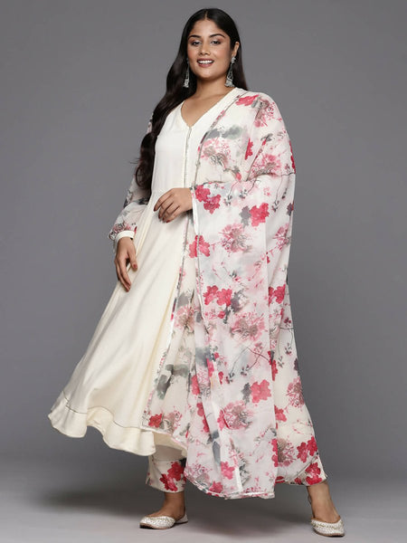 Ahalyaa Women's Traditional wear Kurta Set - Off White