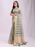 Shree Shyam Fashion Organza Green Saree - Distacart