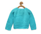 Chutput Kids Blue Coloured Solid Pullover with Penguin Applique Detail