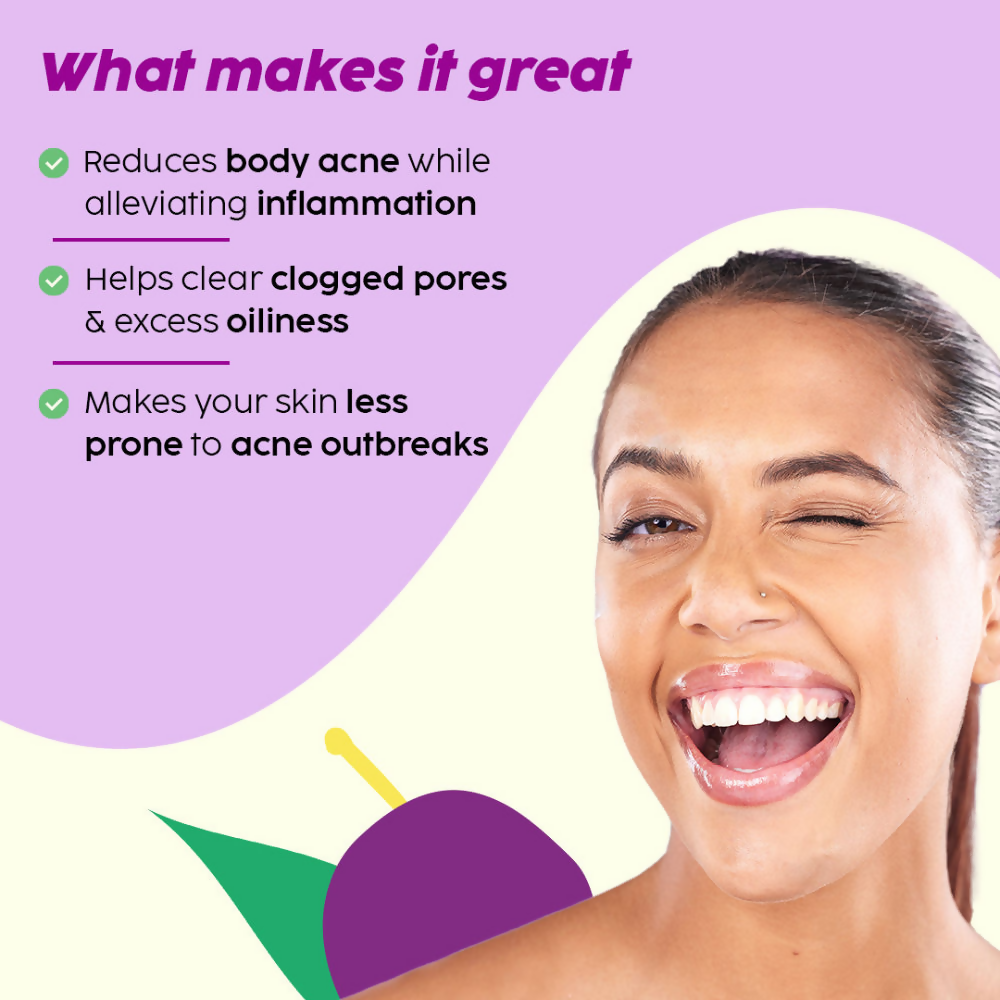 PLIX The Plant Fix Jamun Active Acne Regime With Cleanser & Body Wash For Women & Men