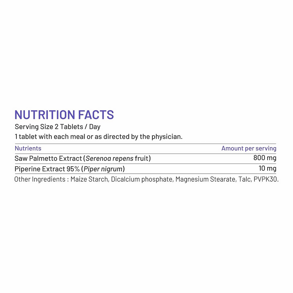 Bliss Welness Saw Palmetto Extract Tablets - Distacart