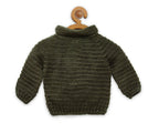 Chutput Kids Green Parrot Design Solid Pullover Sweater