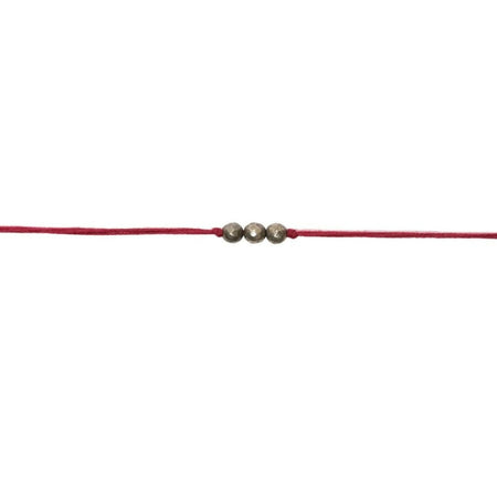 Indianvibez Bodh Prosperity Pyrite Real Crystal Stone Rakhi With Authenticity Certificate