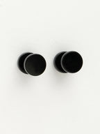 NVR Men's Black Rhodium-Plated Metal Studs Earring - Distacart