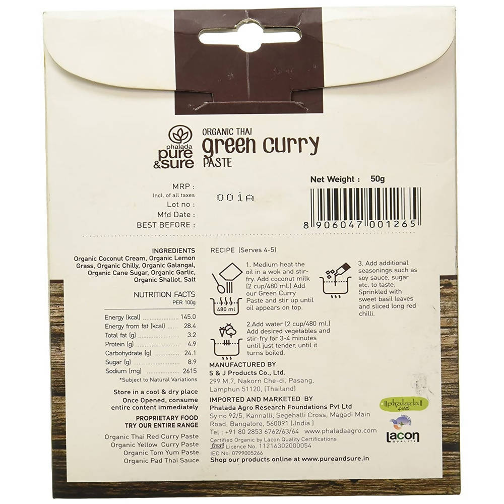 Pure & Sure Organic Thai Green Curry Paste