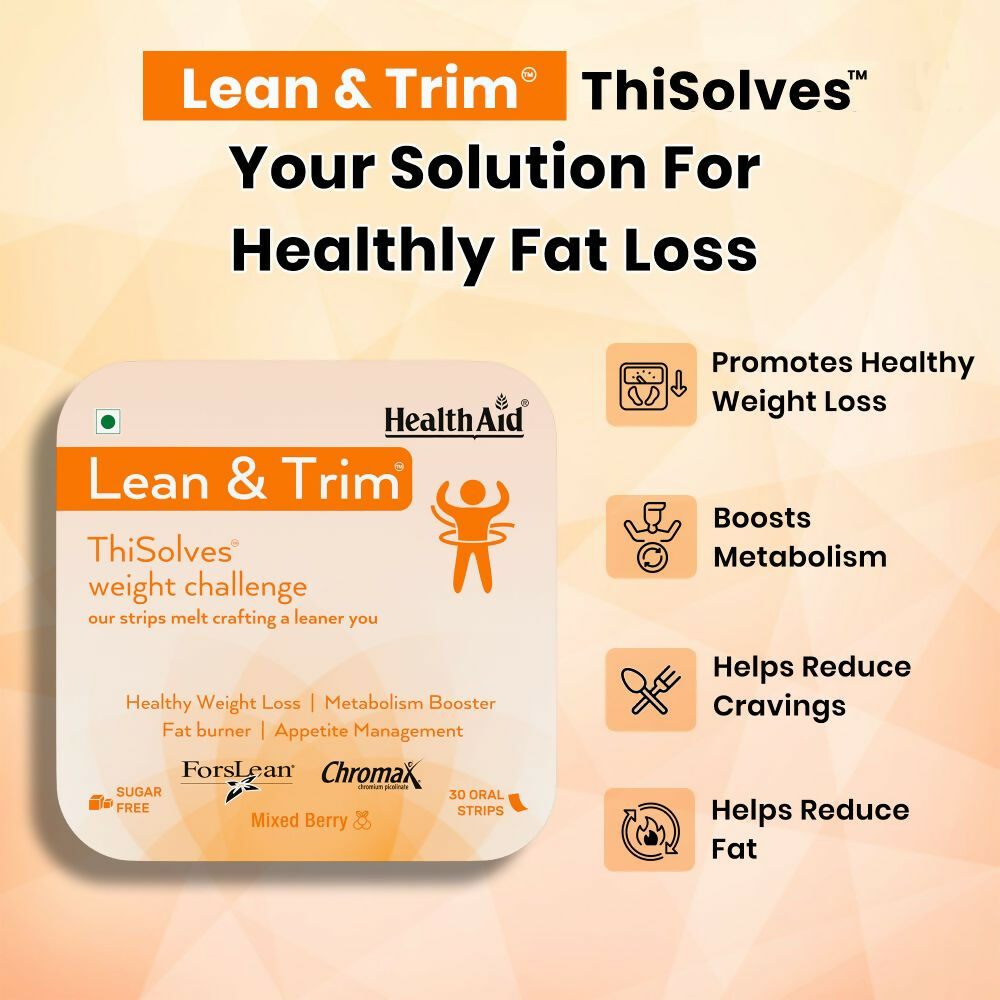 HealthAid Lean & Tirm ThiSolves Oral Strips - Distacart