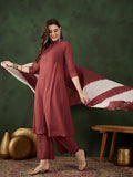 Sangria Pure Cotton Kurta & Trouser With Dupatta
