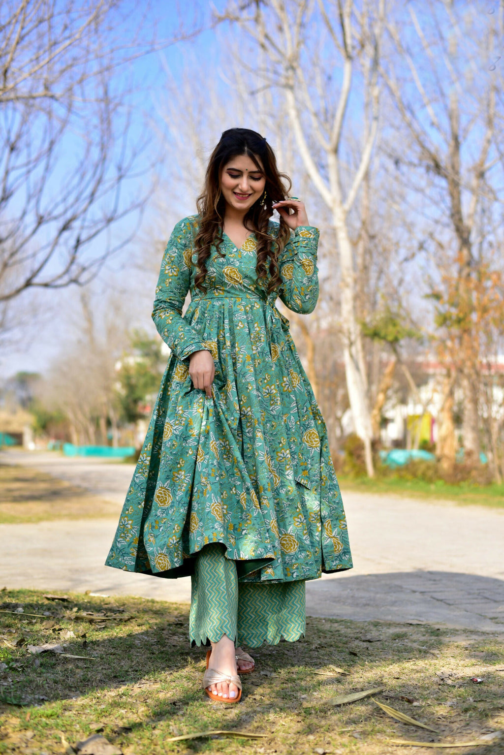Aayaa Pure Cotton Silk Suit With Heavy Digital Print - Multi Color - Distacart
