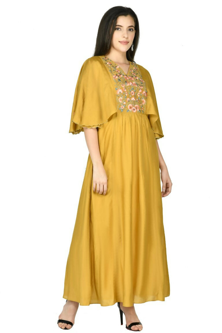 Joban Fashion Mustard Chanderi Kurta Set