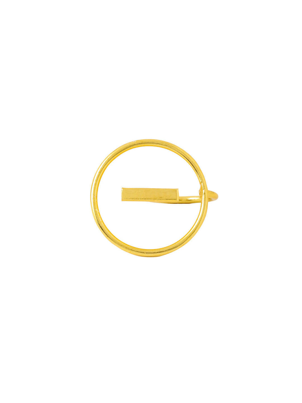 NVR Women Gold-Polished Adjustable Finger Ring