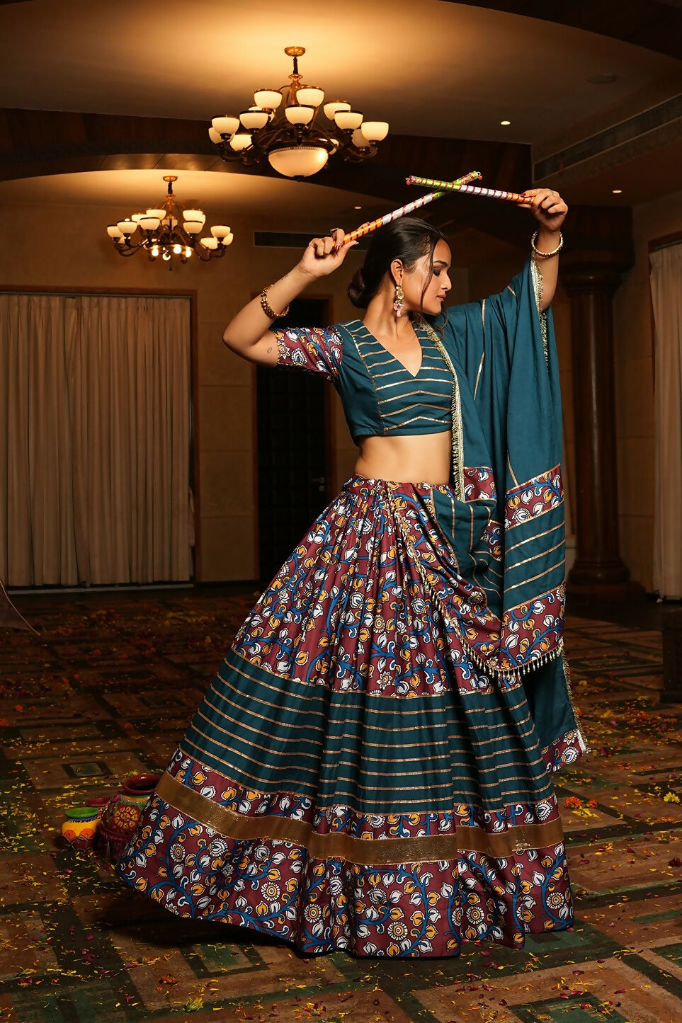 AI Fashion Rama Crepe Designer Navratri Wear Lehenga Choli Collection