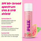 PLIX The Plant Fix Guava Glow With SPF 50+ Sunscreen & 3% Glycolic Acid Serum - Distacart