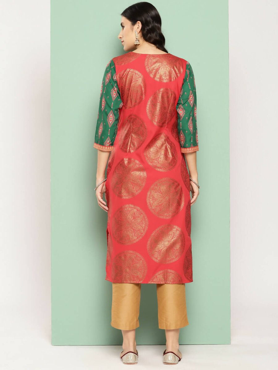 Ahalyaa Women's Traditional wear Kurta - Red