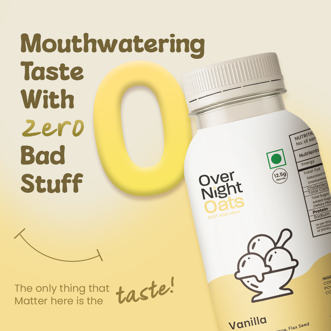 OverNightOats Vegan Vanilla Oatmeal - Distacart