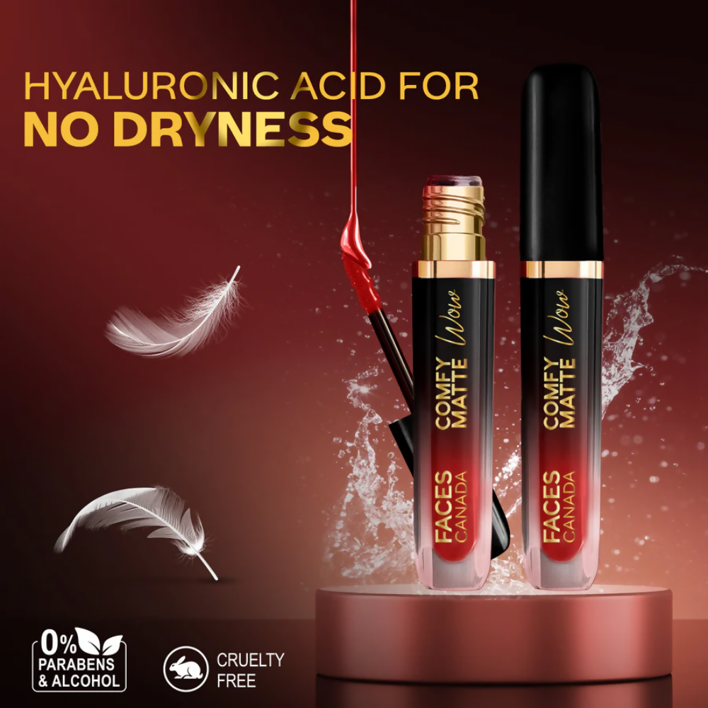 Faces Canada Comfy Matte Wow Liquid Lipstick - Ruby Rouge 03