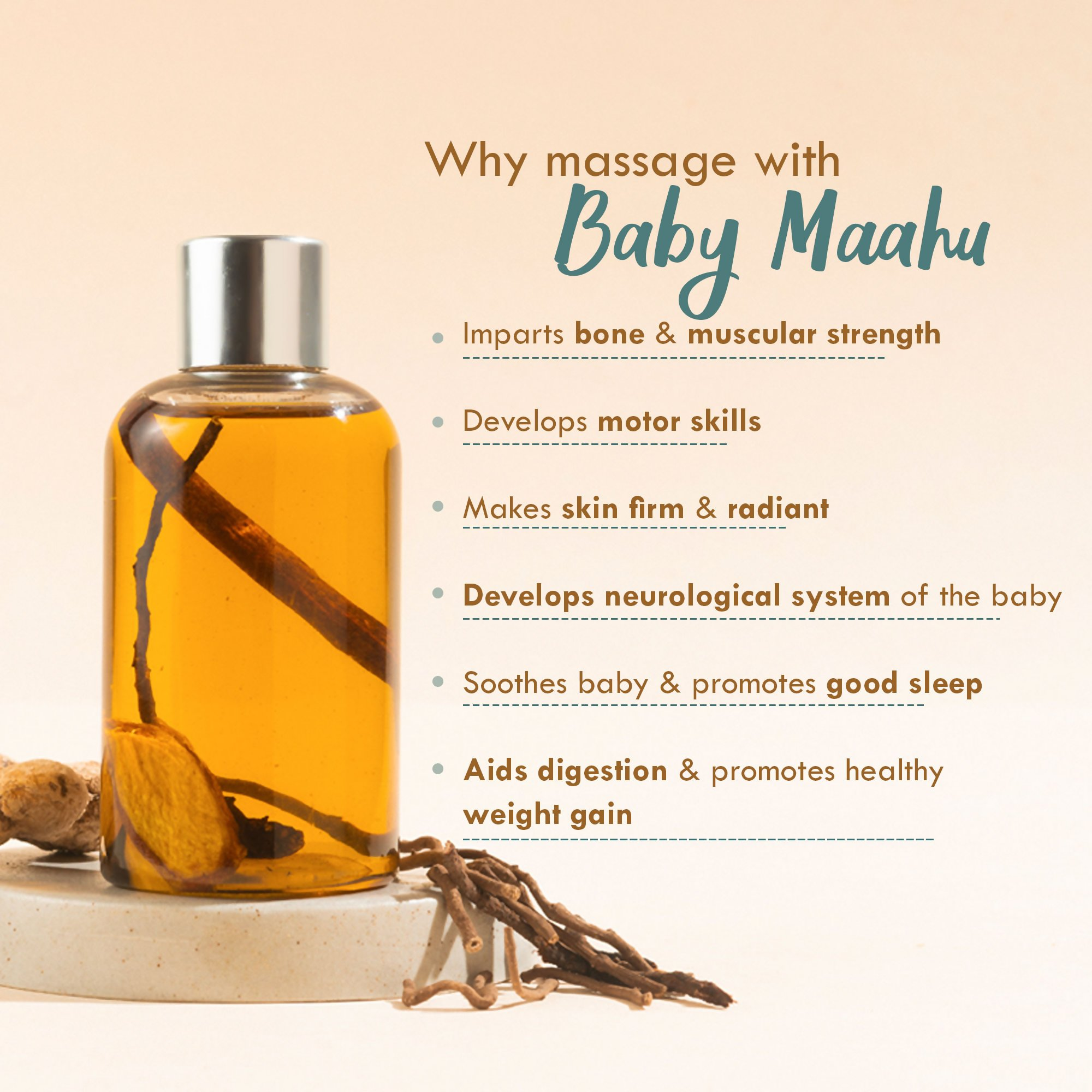 Nat Habit Balamool Sunthi Pure Baby Maah Baby Massage Oil