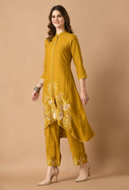 Joban Fashion Mustard Cotton Rayon Kurta Set