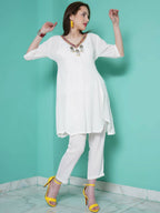Women Republic White Rayo N Crepe Coord Set - Distacart