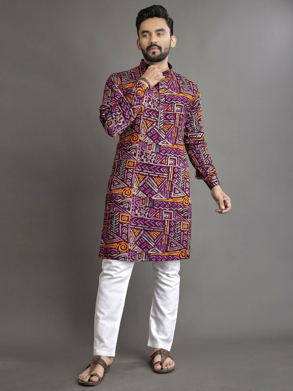Anaita Multicolor Printed Cotton Straight Kurta