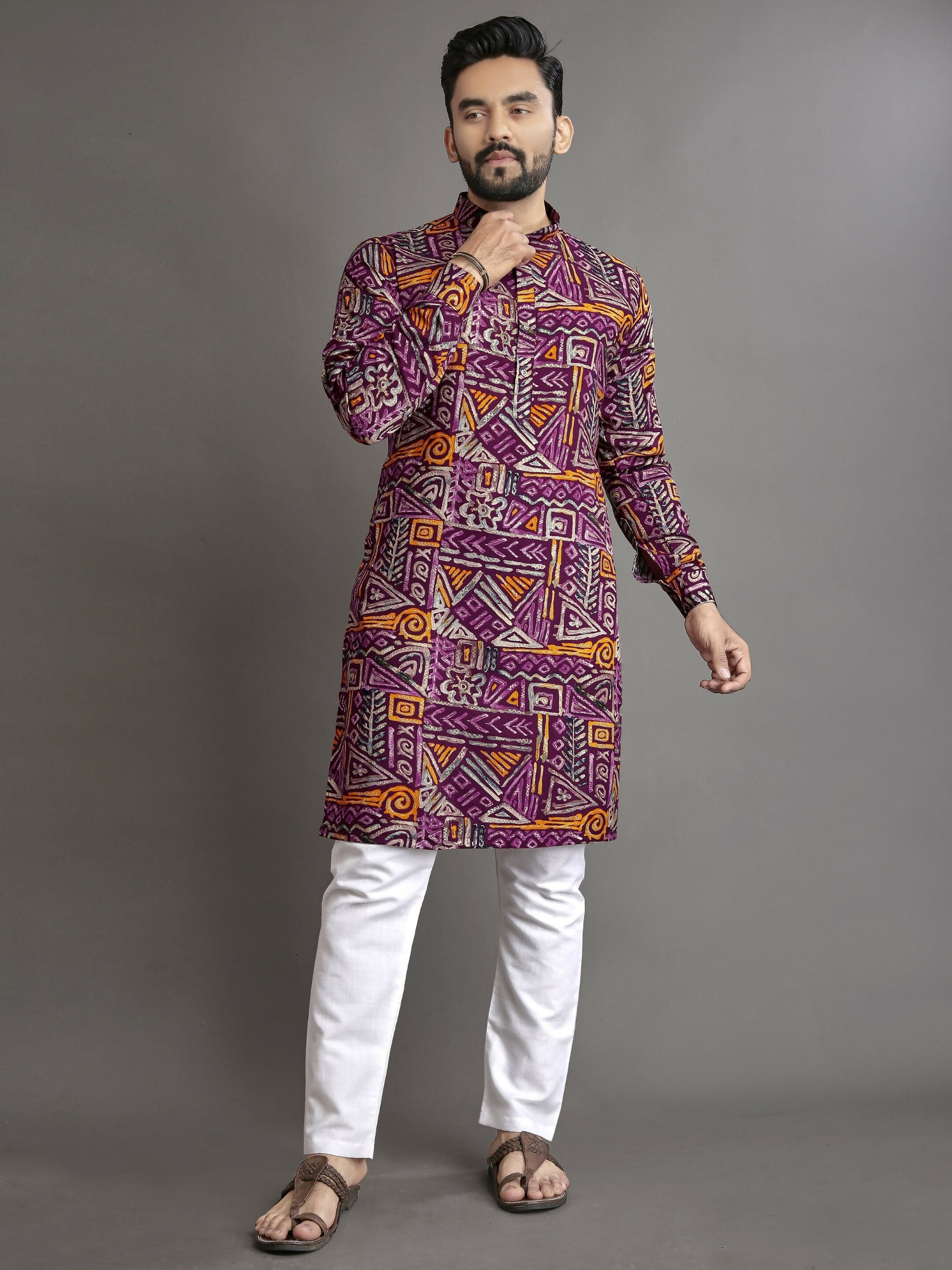 Anaita Multicolor Printed Cotton Straight Kurta