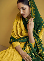 Vegaa Fashion Yellow Georgette Embroidery Anarkali Salwar Kameez - Distacart