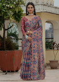 Vegaa Fashion Multi Color Chinon Silk Floral Printed With Mirror Cut Border Ready To Wear Saree - Distacart