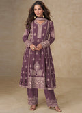 Vegaa Fashion Dark Peach Chinon Silk Embroidered Designer Salwar Suit - Distacart