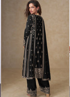 Vegaa Fashion Black Chinon Silk Embroidered Designer Salwar Suit - Distacart