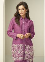 Vegaa Fashion Onion Pink Chinon Silk Embroidered Designer Co Ord Set - Distacart