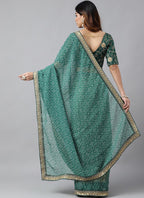 Vegaa Fashion Green Soft Georgette Bandhani Saree - Distacart