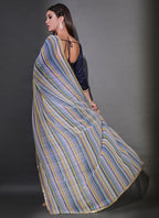 Vegaa Fashion Multicolor Georgette Leriya Print Sequence Saree - Distacart