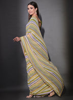 Vegaa Fashion Multicolor Georgette Leriya Print Sequence Saree - Distacart