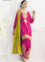 Vegaa Fashion Pink Chinon Silk Embroidered Designer Salwar Suit - Distacart