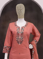 Vegaa Fashion Gajri Simar Silk Embroidered Palazzo Suit