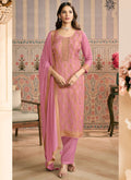 Vegaa Fashion Light Pink Jacquard Silk Hand Work Designer Salwar Suit - Distacart