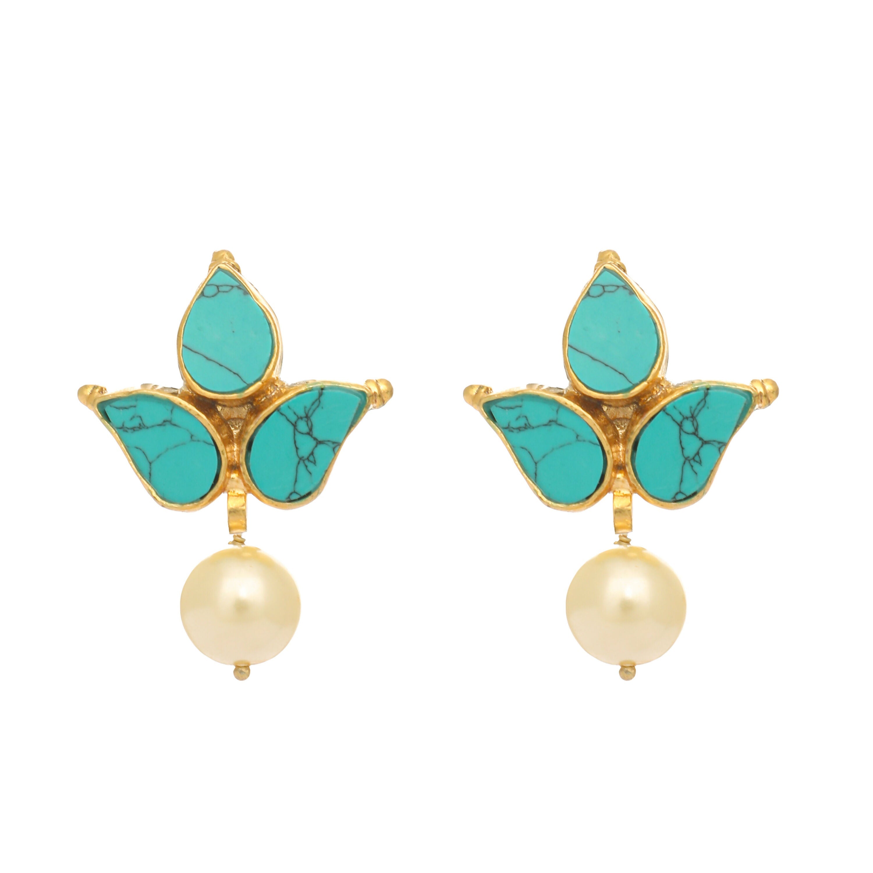 Nuyug 22K Gold Plated Cerulean Studs - Distacart