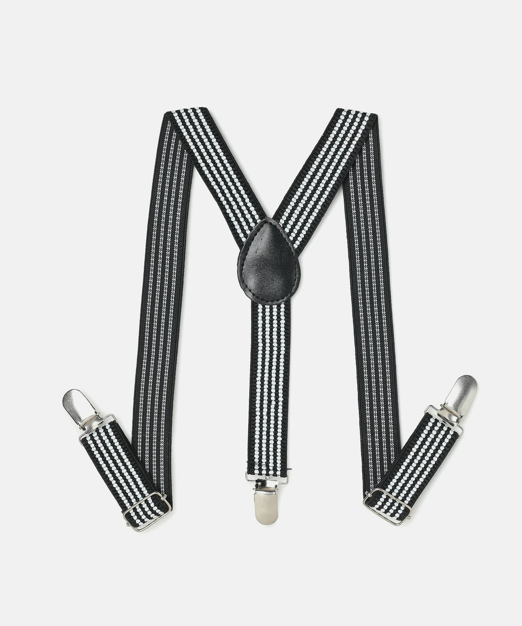 Manet Boys Strip Suspenders - Black
