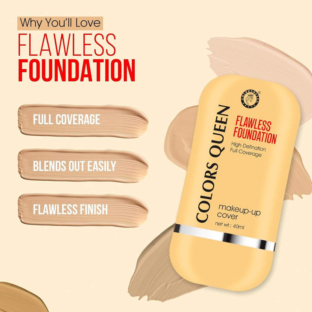 Colors Queen Flawless Foundation – 01 White Ivory